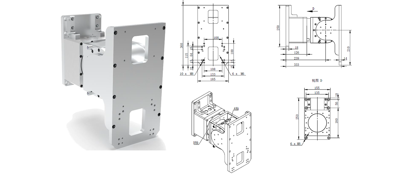 激光切板机坡口切割摆头(AB轴)